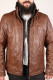 BLOUSON DOUDOUNE CUIR HOMME : risen