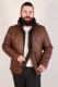 BLOUSON DOUDOUNE CUIR HOMME : risen
