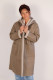 veste longue 7/8 mouton réversible. femme : LEONI