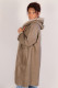 veste longue 7/8 mouton réversible. femme : LEONI