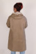 veste longue 7/8 mouton réversible. femme : LEONI