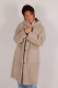 veste longue 7/8 mouton réversible. femme : LEONI