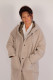 veste longue 7/8 mouton réversible. femme : LEONI