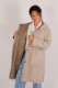 veste longue 7/8 mouton réversible. femme : LEONI
