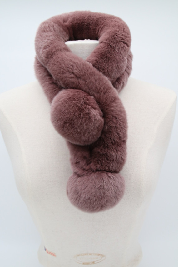 écharpe fourrure lapin femme : ANNA.M