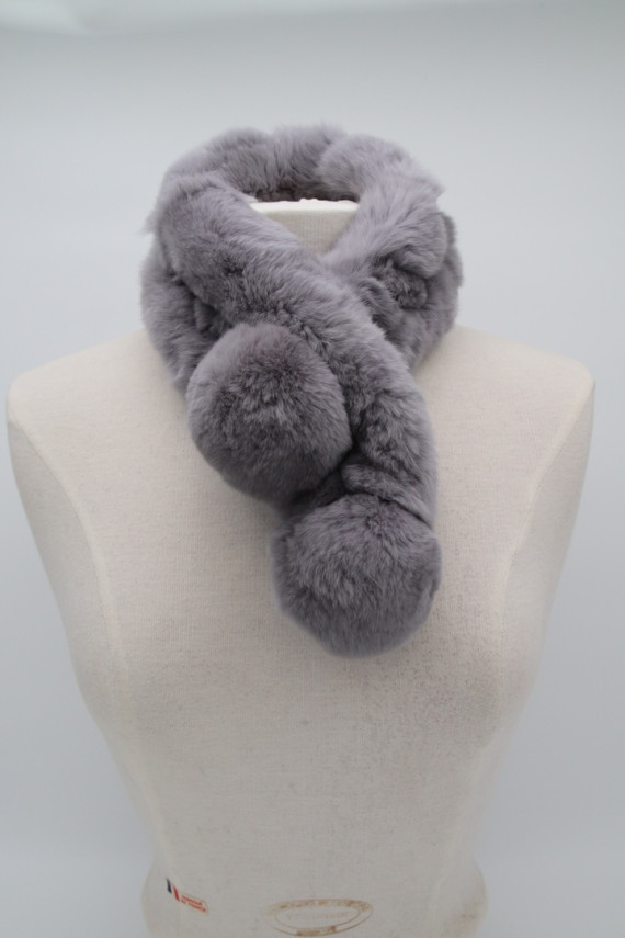 écharpe fourrure lapin femme : ANNA.G