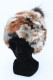 Bonnet fourrure lapin femme : camouflage.