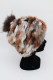 Bonnet fourrure lapin femme : camouflage.