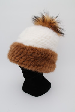 bonnet fourrure vison femme : ALINE.