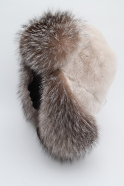 chapka fourrure lapin & renard : USHANKA . CRE