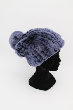 Bonnet fourrure lapin femme : BOMMEL.B