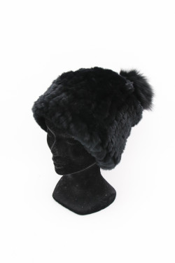 Bonnet fourrure lapin femme : BOMMEL.N