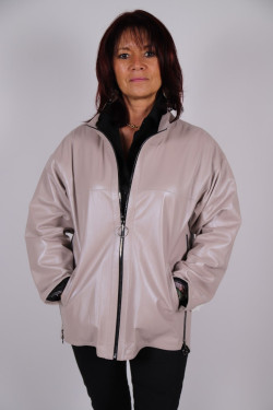 veste cuir réversible femme : RINA