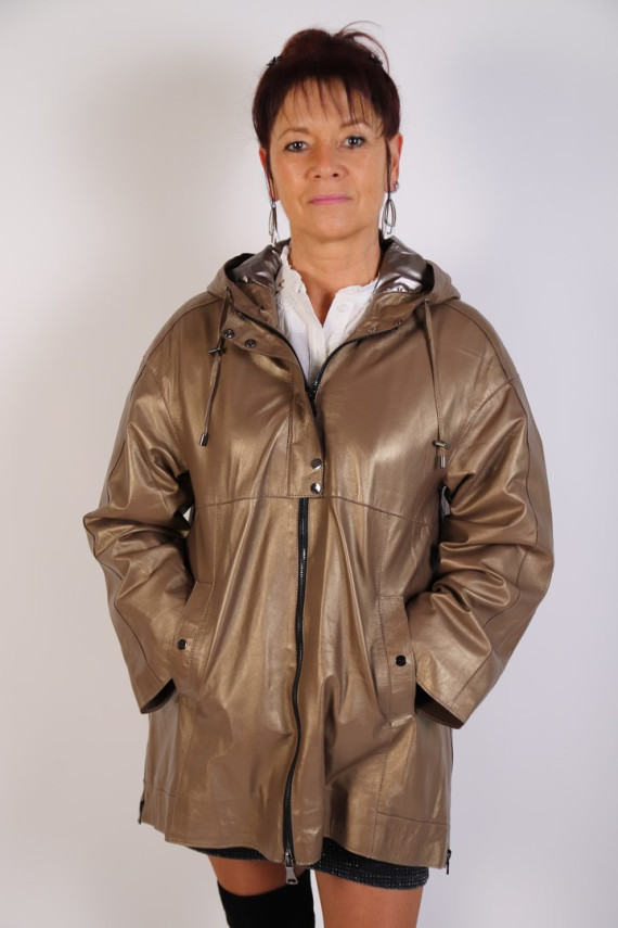 veste cuir femme : DENIA.