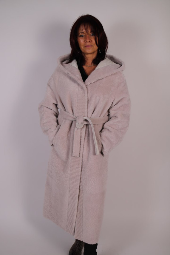 manteau peau lainée réversible femme : 19707.