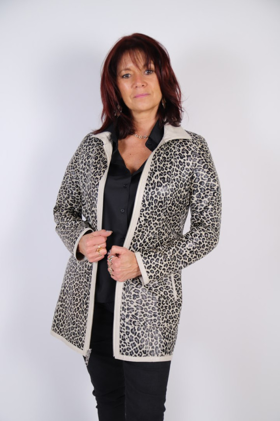 veste cuir réversible femme : SR-LORA.B
