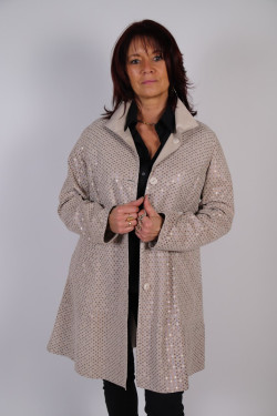 VESTE CUIR REVERSIBLE FEMME : 4690