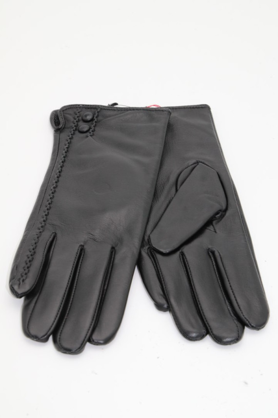 Gant Cuir Femme Noir : madeleine