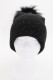 BONNET femme acrylique et fourrure : hl-7.N