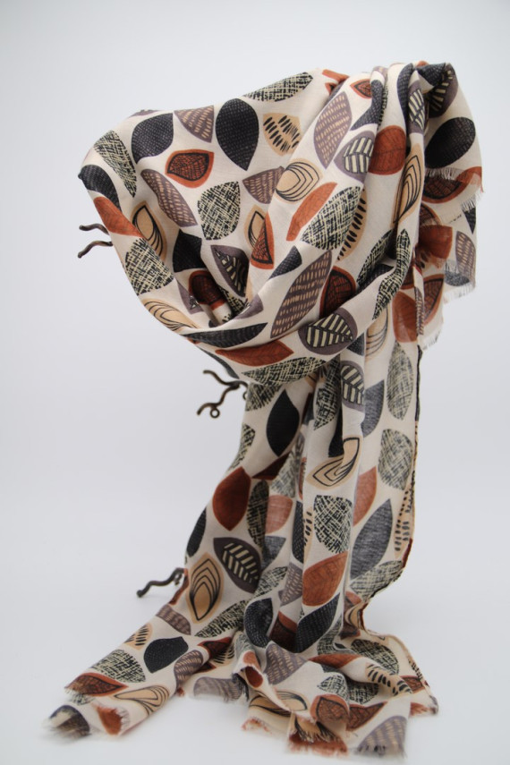 ÉCHARPE VISCOSE : FEUILLE