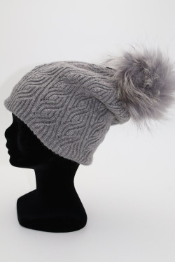 BONNET FEMME ACRYLIQUE ET FOURRURE : HL-8.G