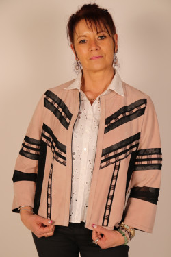 blouson spencer cuir velours : ENIE.P