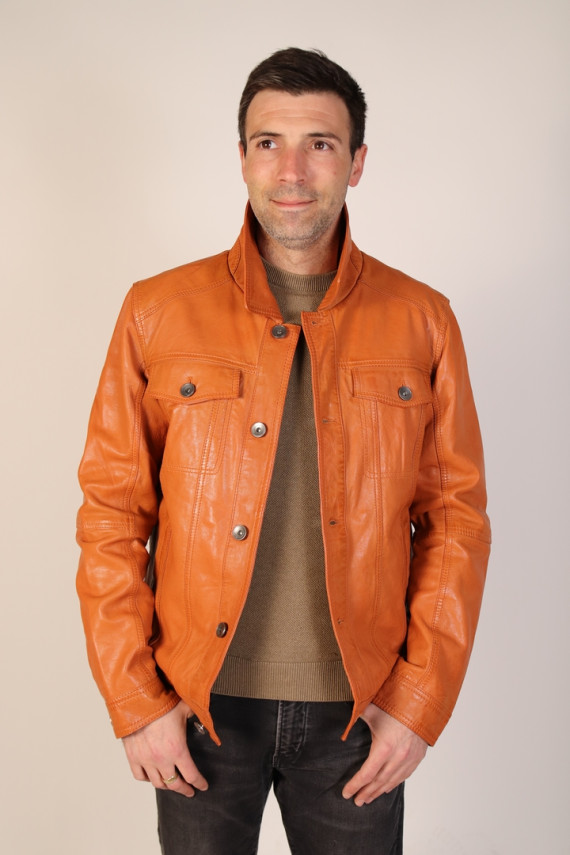 BLOUSON CUIR HOMME : JOHAN