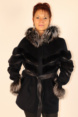 Veste fourrure capeline femme : Angel