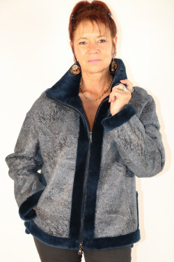 Veste mouton femme réversible : 19577.P