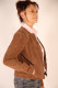 BLOUSON SPENCER CUIR FEMME : JESSY