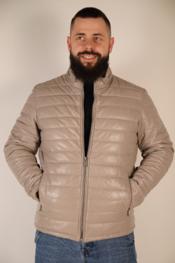 BLOUSON DOUDOUNE CUIR HOMME : LENSO
