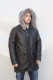 veste longue cuir cerf homme: bernard