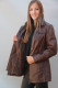 veste parka cuir femme : luisanne