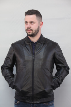 blouson cuir homme : Semian