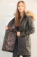 Veste parka cuir femme : SISKA