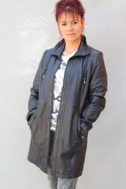 veste 3/4 cuir femme : francka