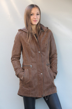 veste parka cuir femme : almina