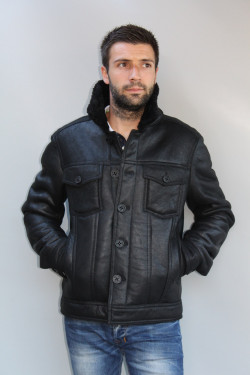 blouson peau lainée homme : TOMMY
